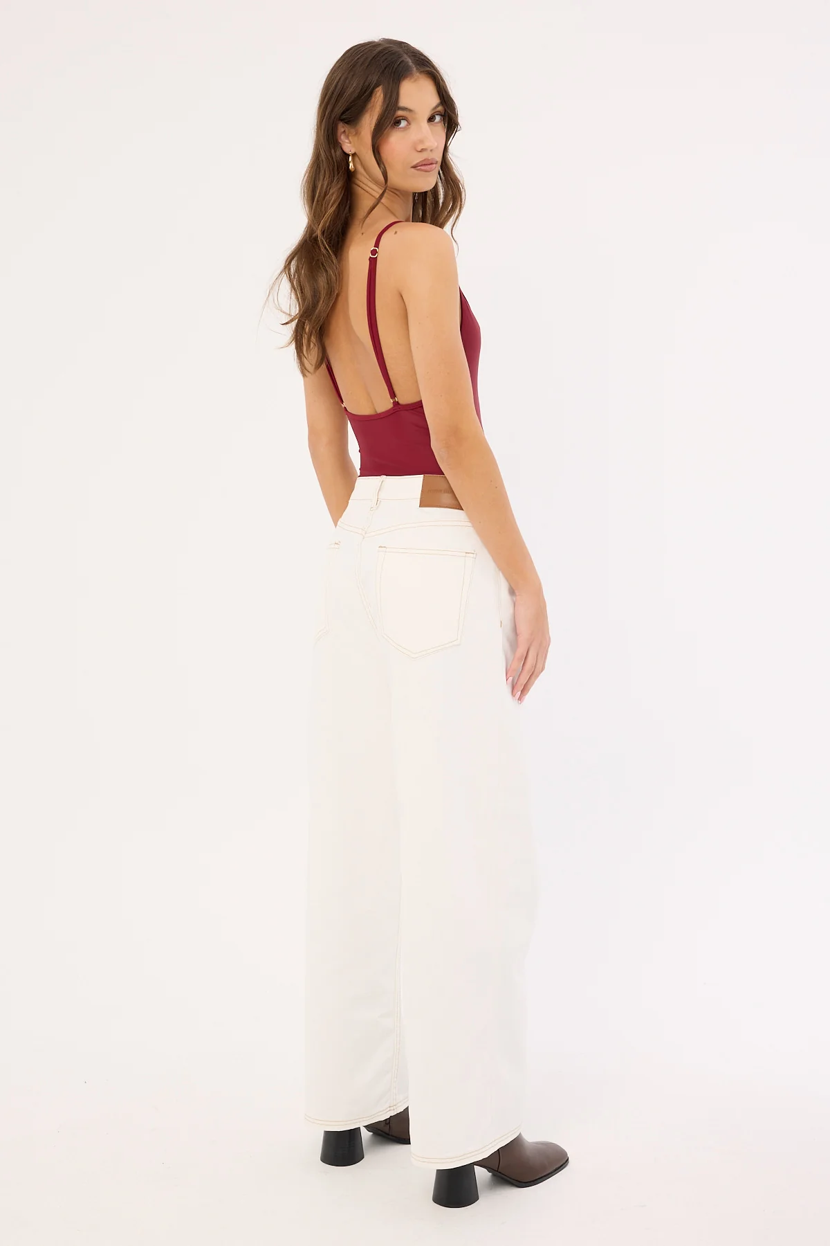 Perfect Stranger Mid Rise 90's Slouch Jean White Contrast Off White Contrast - Image 5