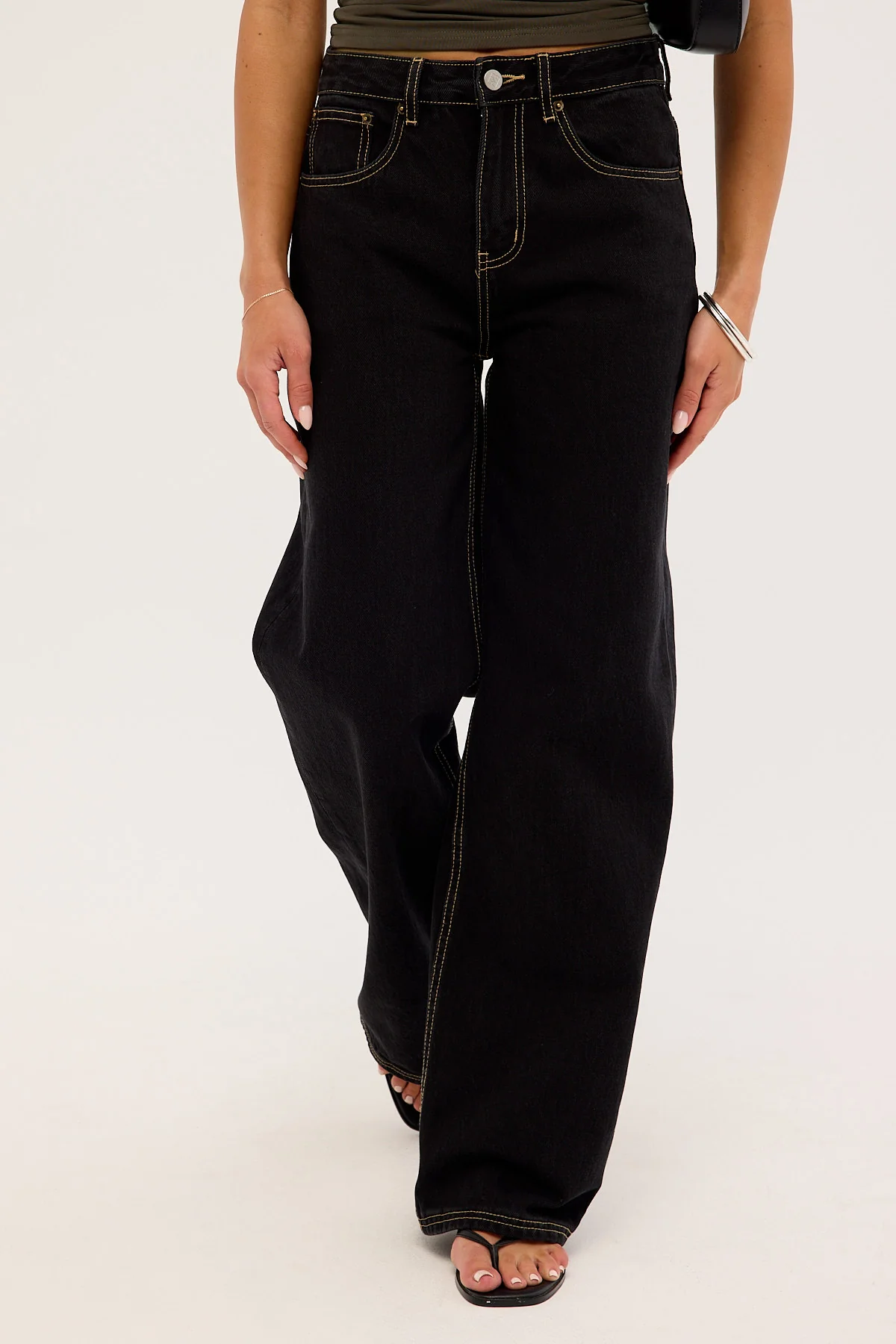 Perfect Stranger MID RISE BAGGY JEAN Washed Black - Image 2