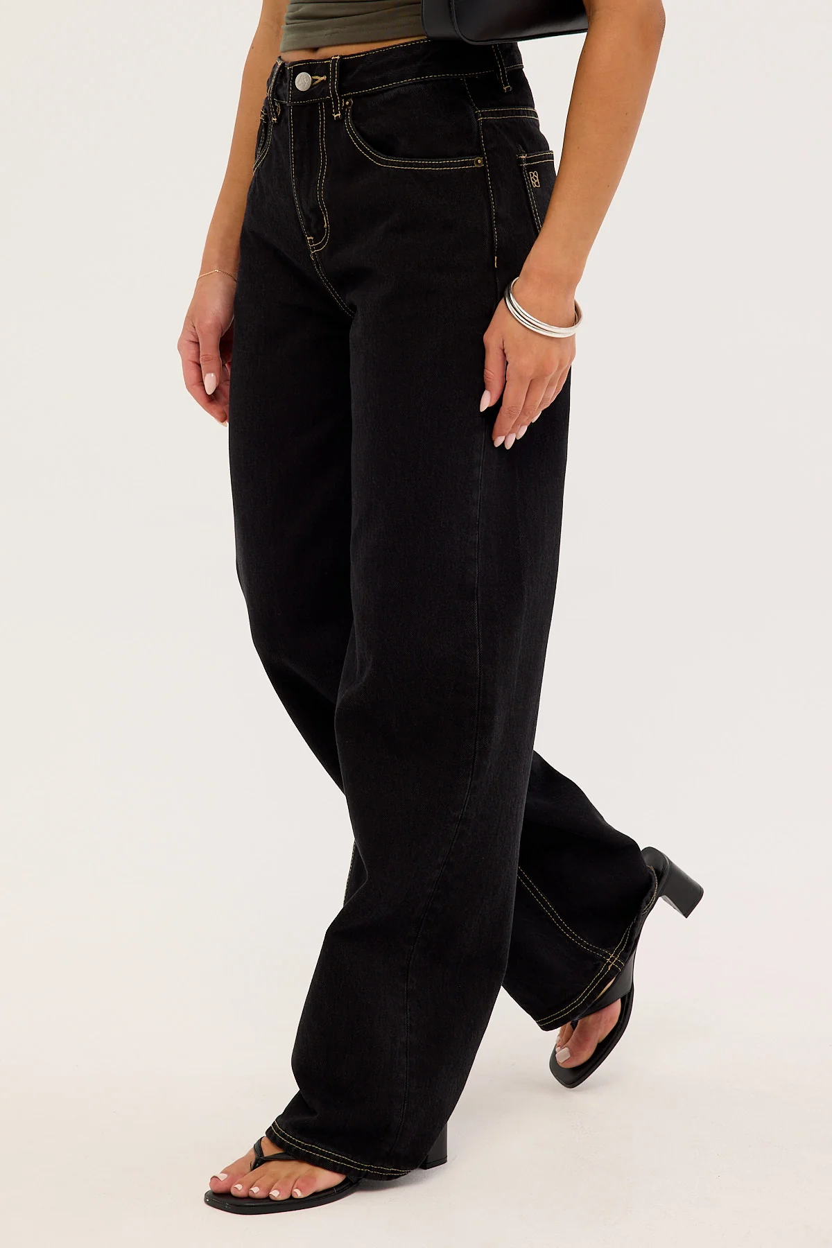 Perfect Stranger MID RISE BAGGY JEAN Washed Black - Image 3
