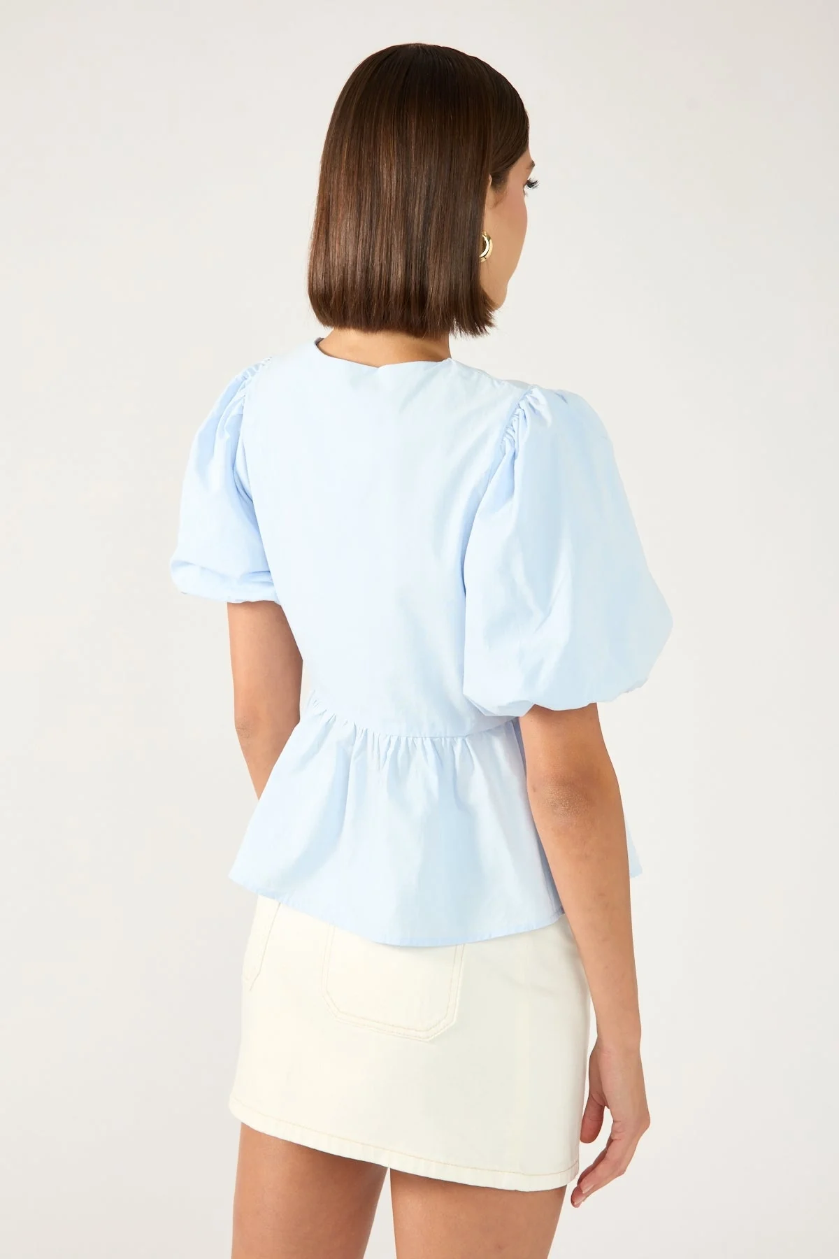 Perfect Stranger Mika Denim Mini Skirt Cream - Image 5