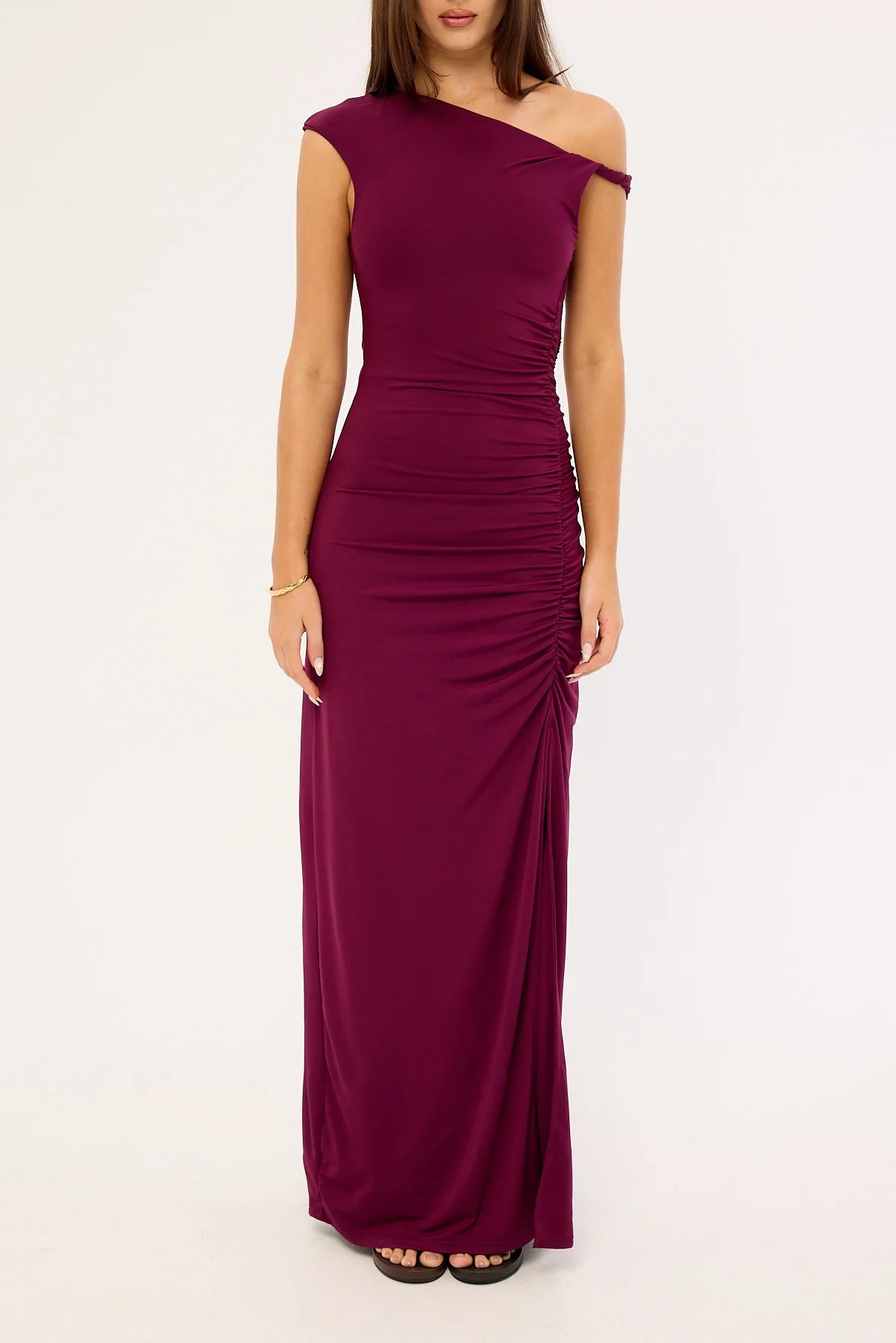 Perfect Stranger Miro Twist Maxi Dress Plum - Image 6
