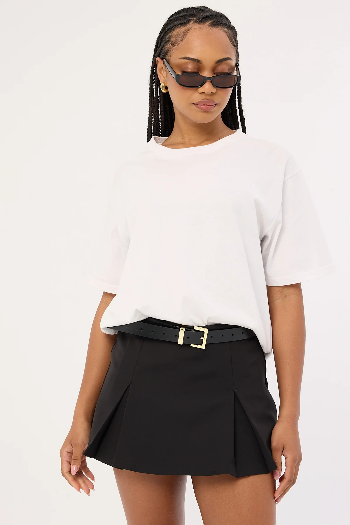 Perfect Stranger Monique Box Pleat Skort Black - Image 3