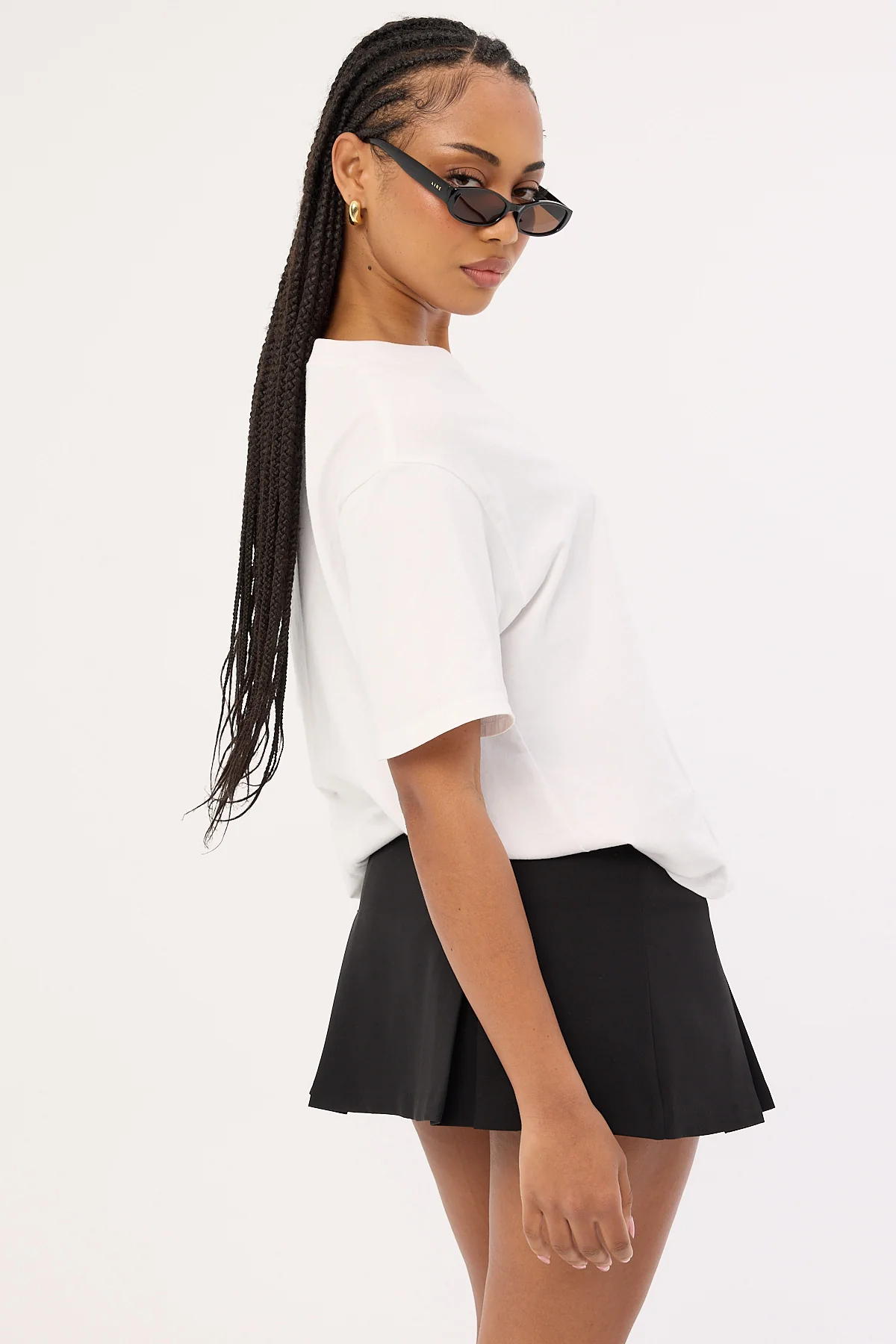 Perfect Stranger Monique Box Pleat Skort Black - Image 6