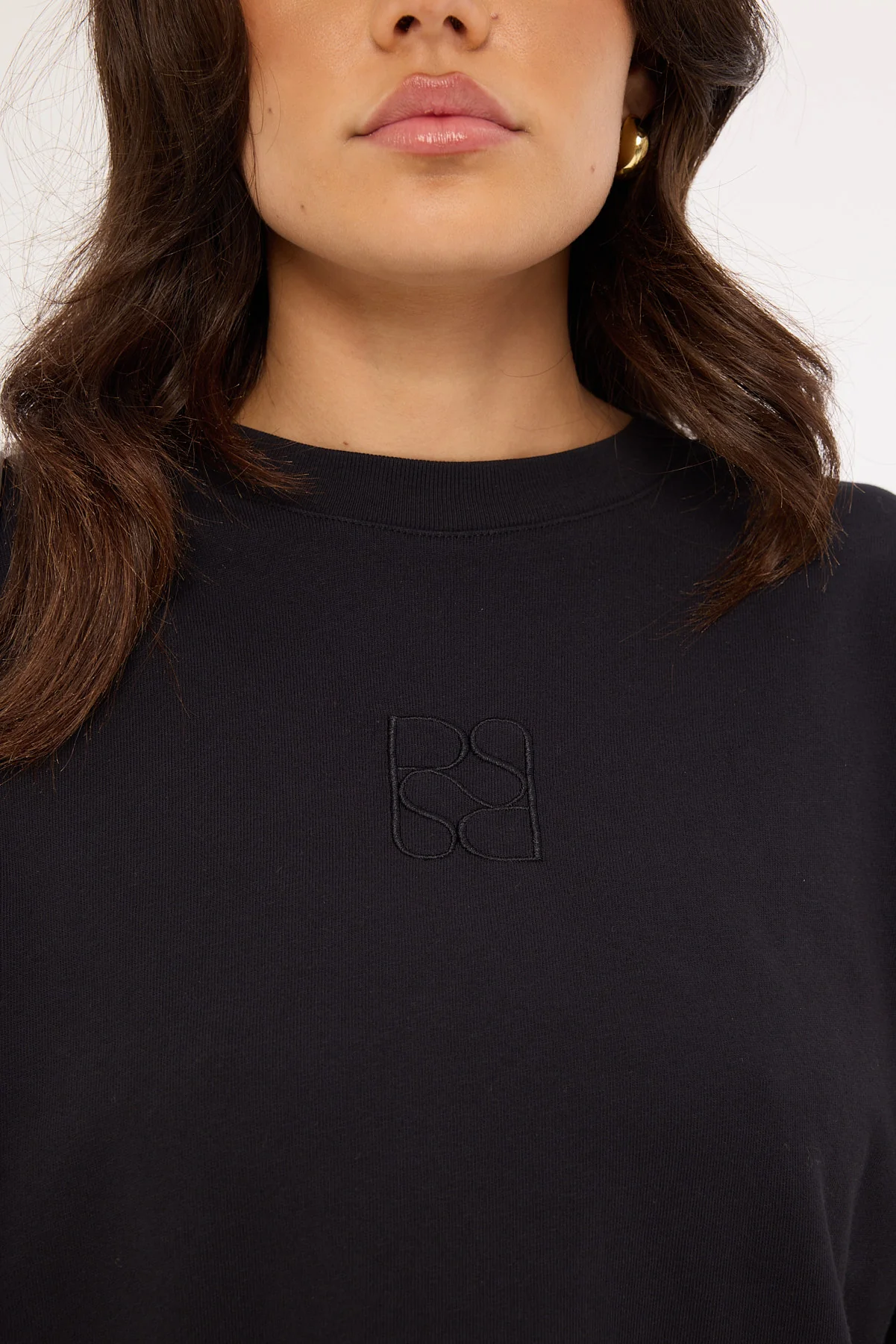 Perfect Stranger Monogram Oversized Tee Washed Black - Image 4