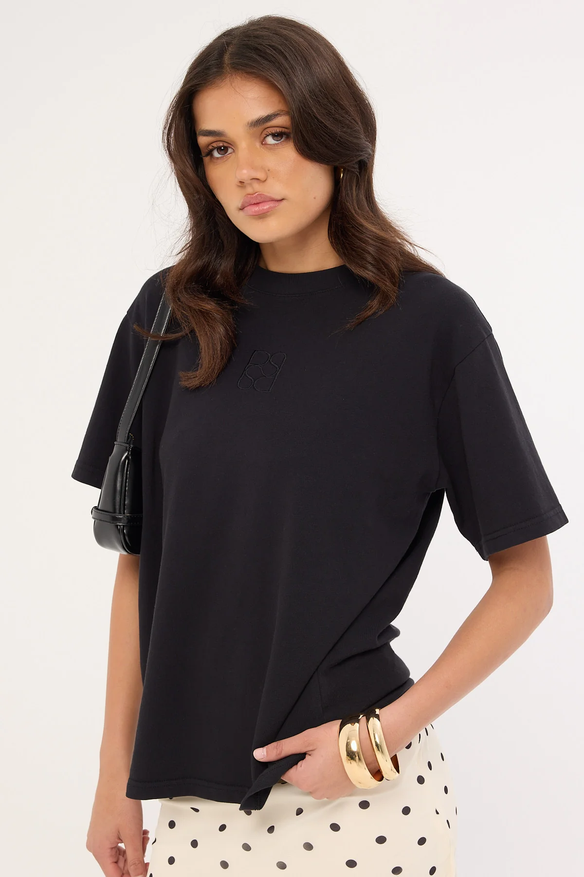 Perfect Stranger Monogram Oversized Tee Washed Black - Image 5