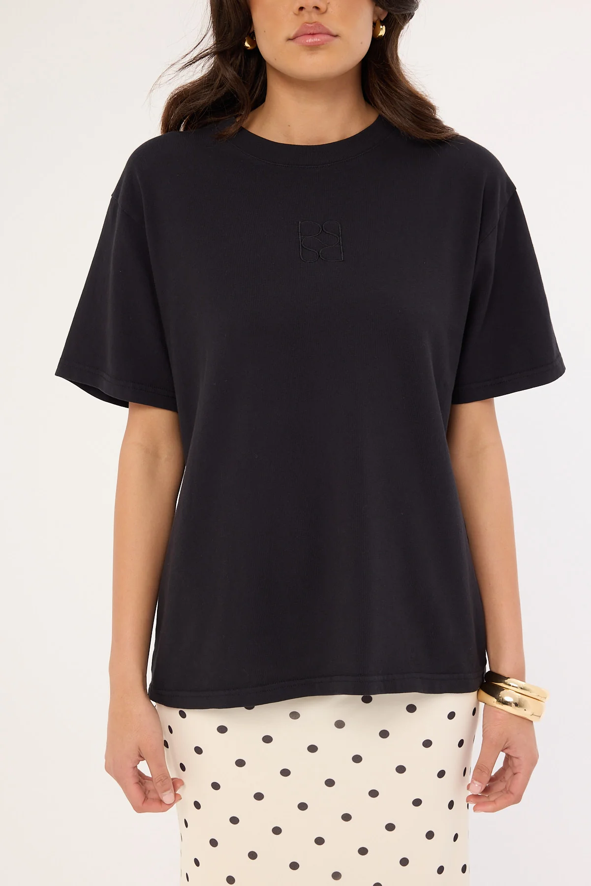 Perfect Stranger Monogram Oversized Tee Washed Black - Image 7