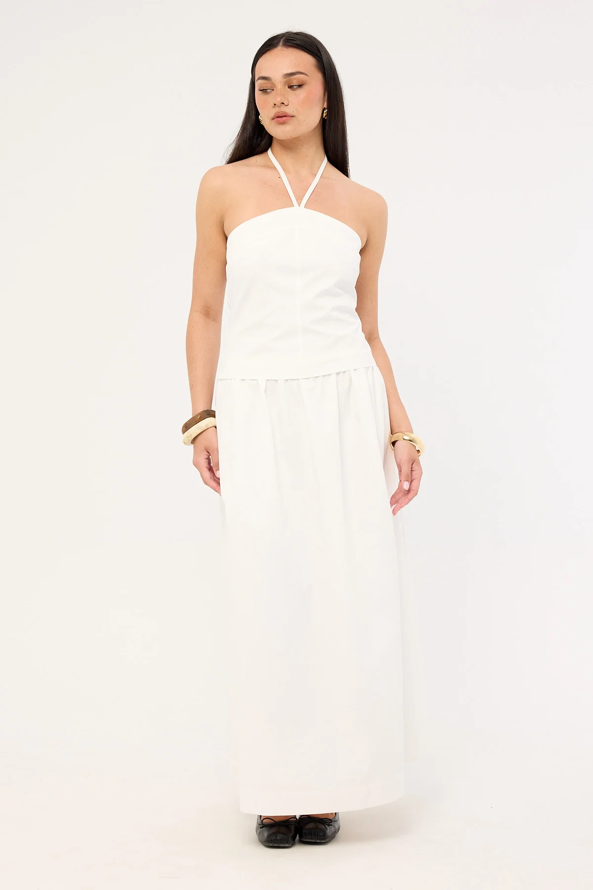 Perfect Stranger Morella Halter Maxi Dress White - Image 2