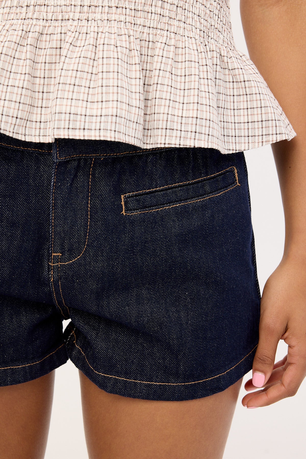 Perfect Stranger Myra Low Rise Denim Short Dark Blue Denim - Image 5