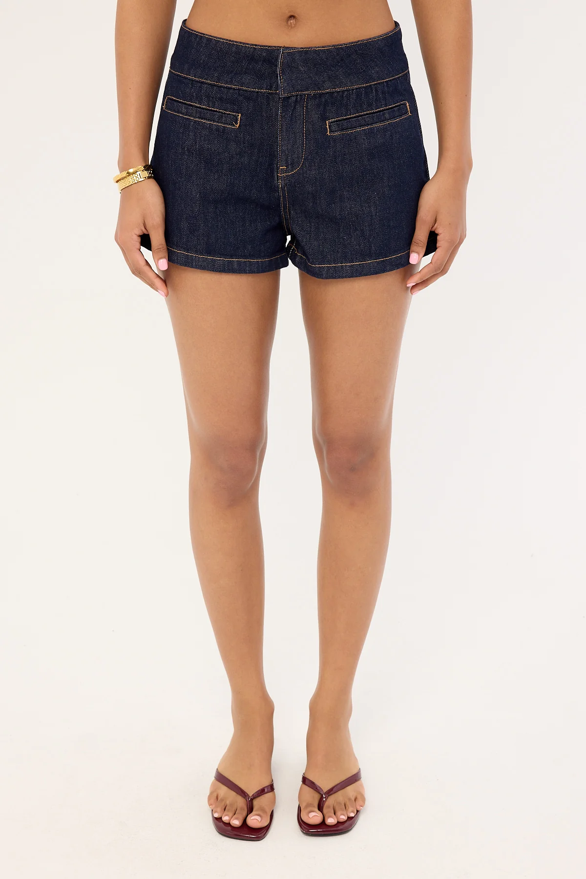 Perfect Stranger Myra Low Rise Denim Short Dark Blue Denim - Image 7