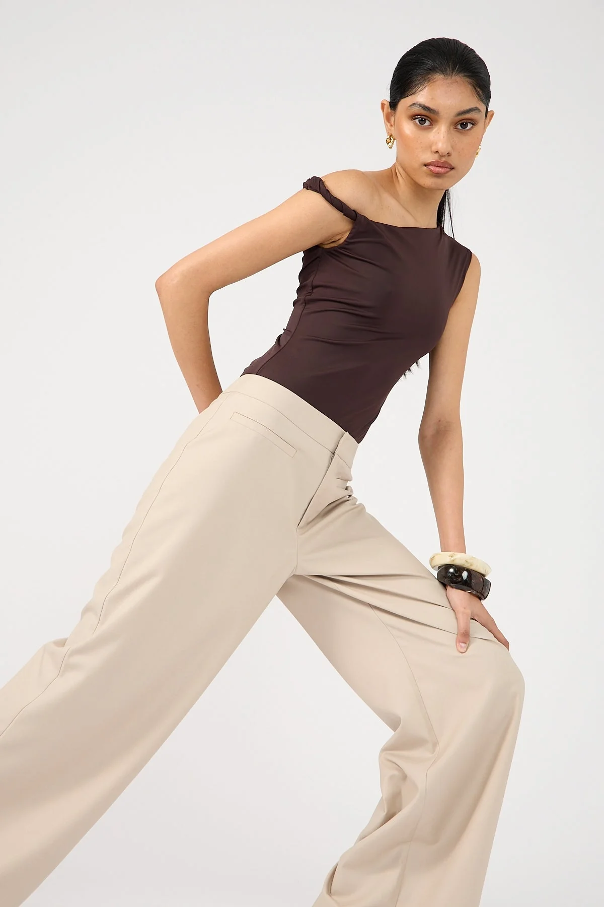 Perfect Stranger Odessa Mid Rise Pant Beige - Image 2