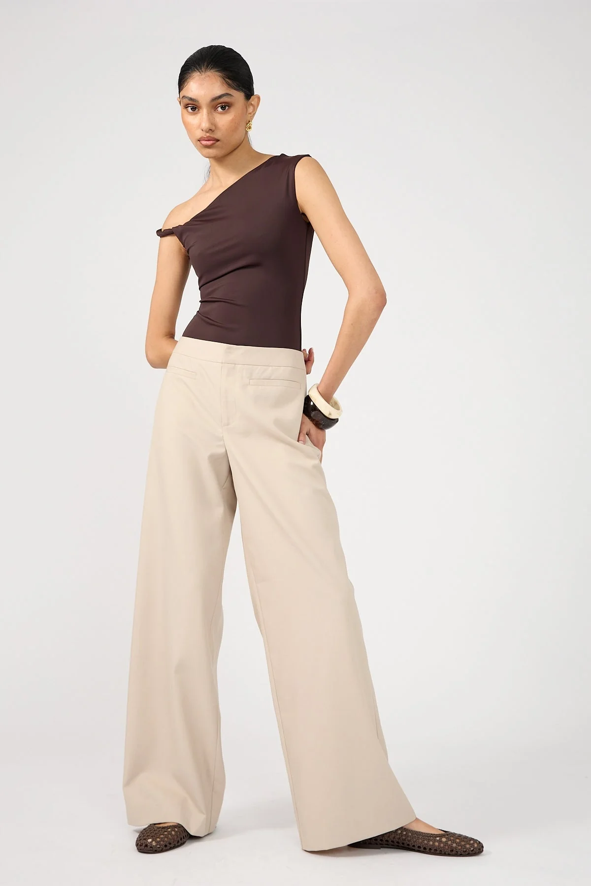 Perfect Stranger Odessa Mid Rise Pant Beige - Image 4