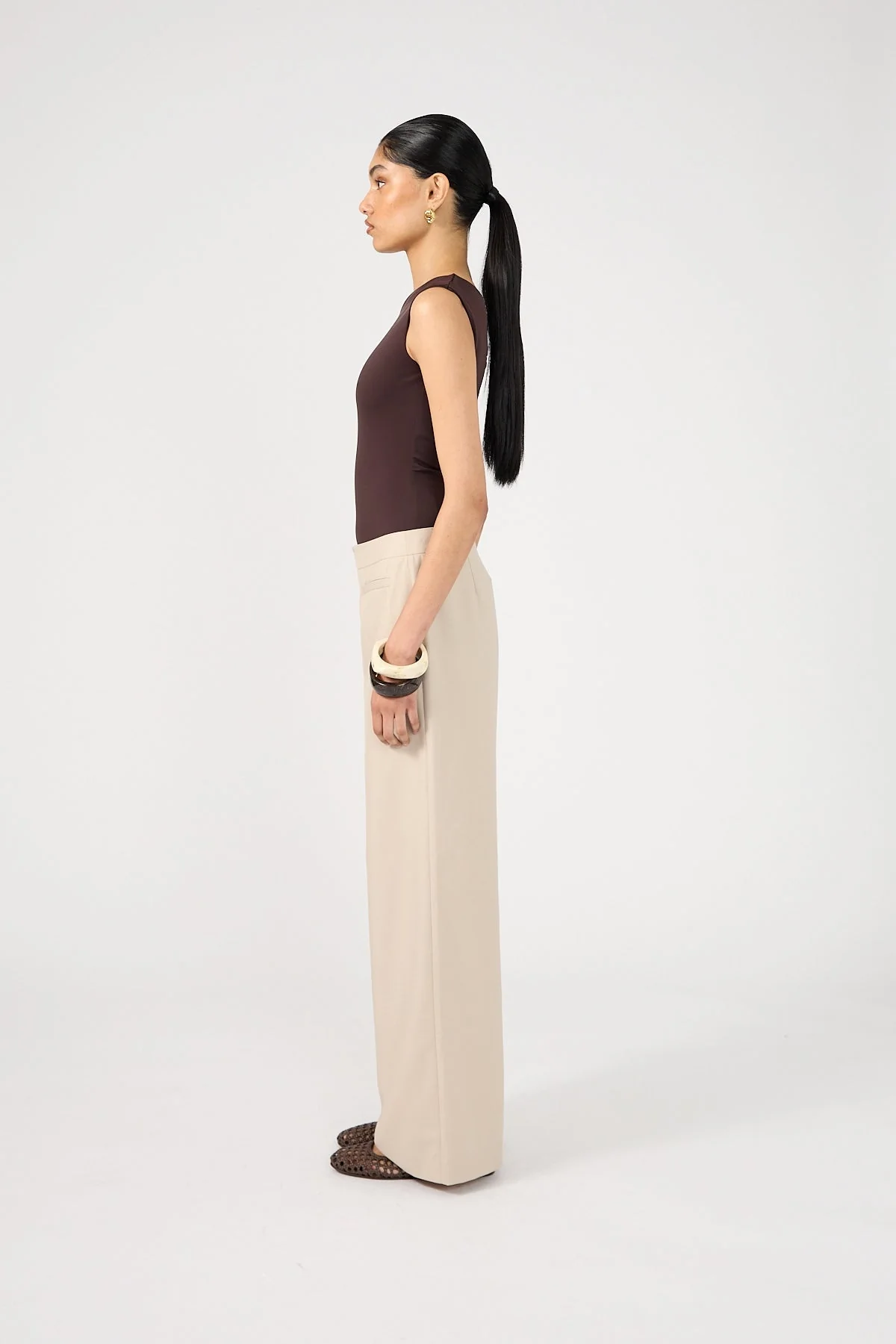 Perfect Stranger Odessa Mid Rise Pant Beige - Image 5