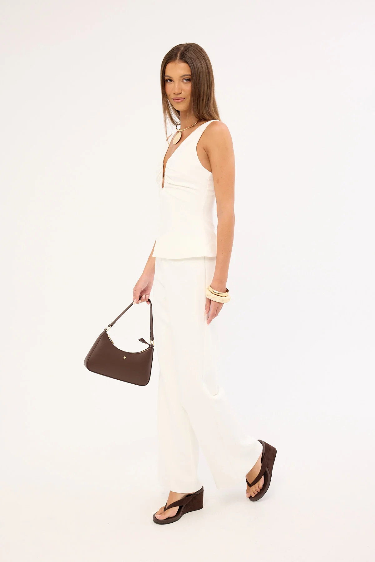 Perfect Stranger Oscar Mid Rise Pants White - Image 4
