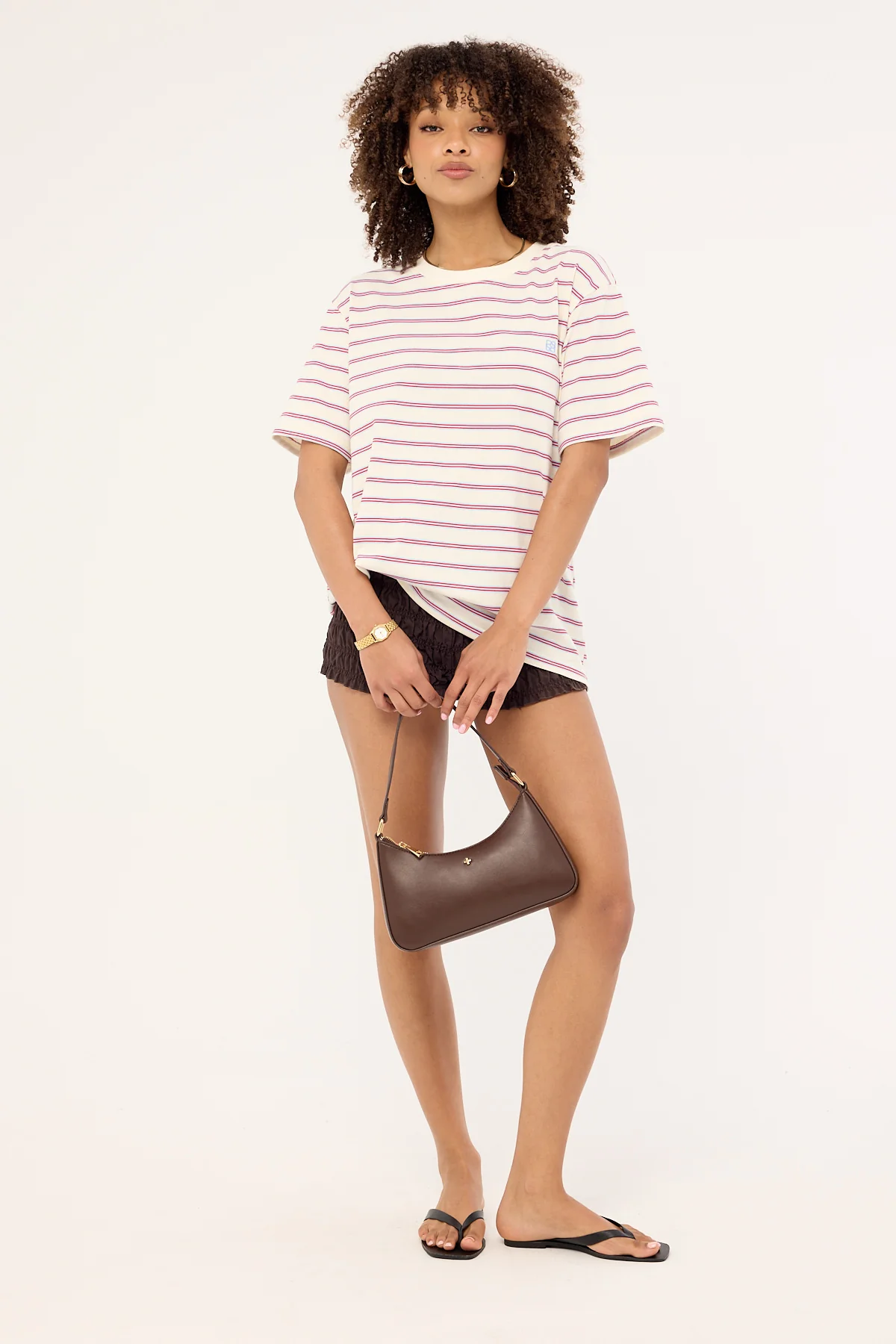 Perfect Stranger Oversized Stripe Tee Blue Stripe - Image 2