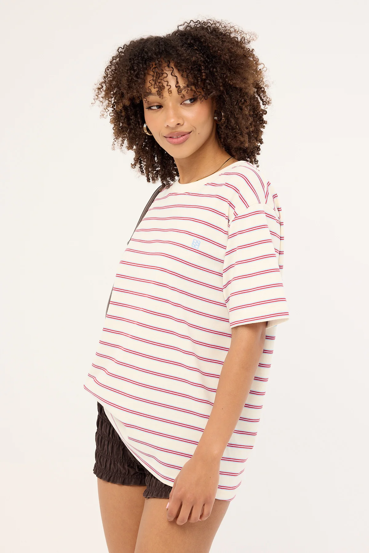 Perfect Stranger Oversized Stripe Tee Blue Stripe - Image 4