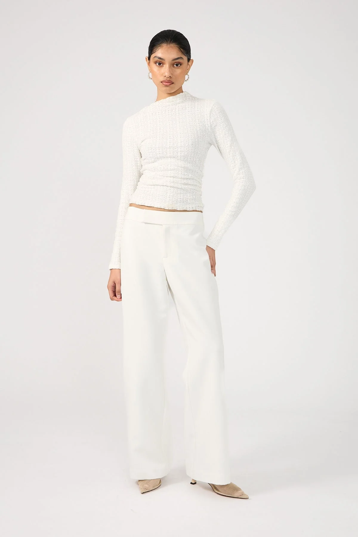 Perfect Stranger Parker Bootleg Low Rise Pants White - Image 2