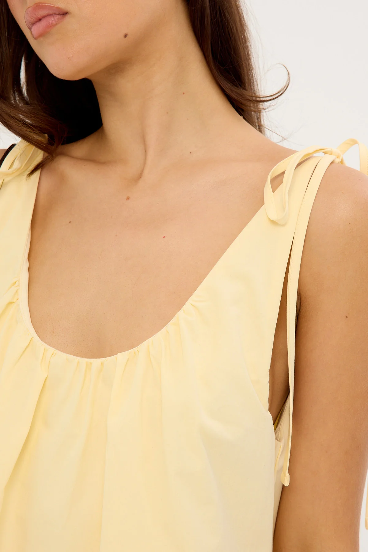 Perfect Stranger Penelope Tie Shoulder Mini Dress Butter - Image 3