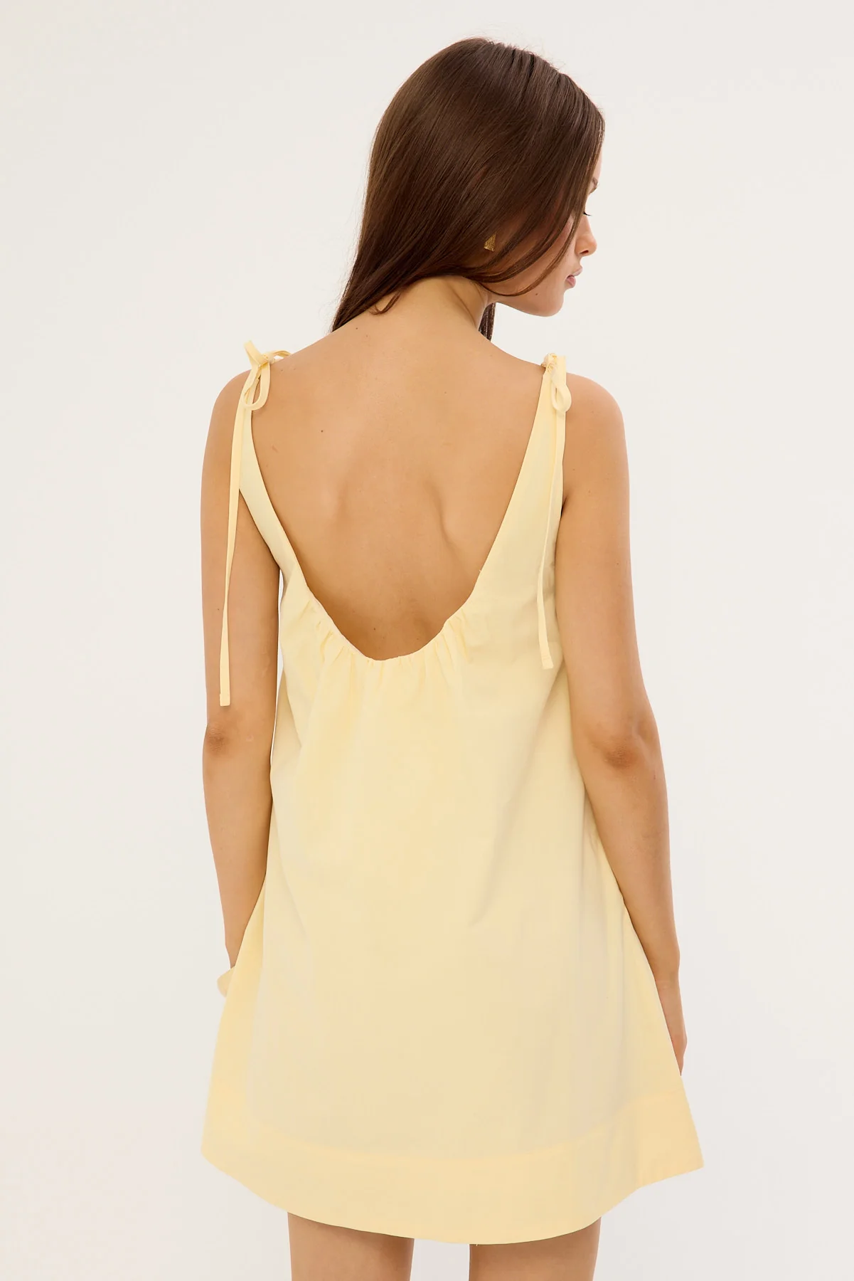 Perfect Stranger Penelope Tie Shoulder Mini Dress Butter - Image 5