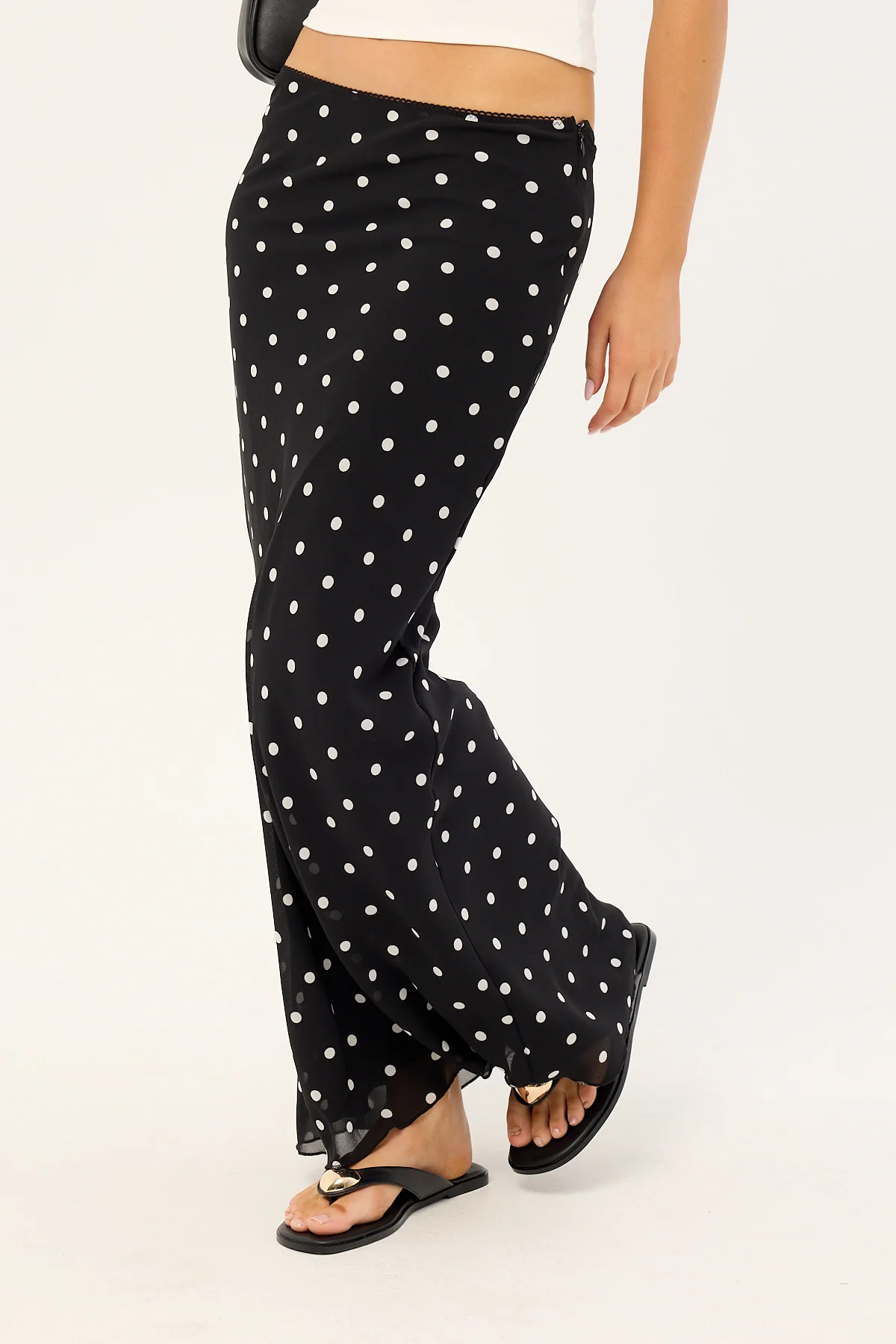 Perfect Stranger Polka Wish Maxi Skirt Black - Image 4