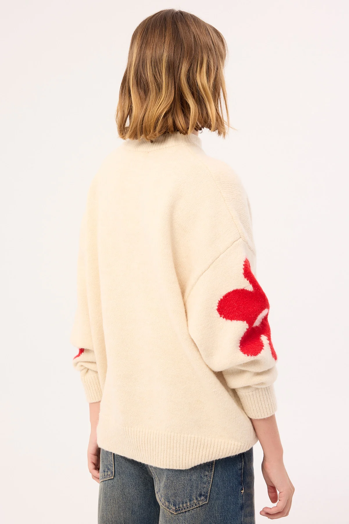 Perfect Stranger Posey Floral Knit Jumper Cream Print - Image 5