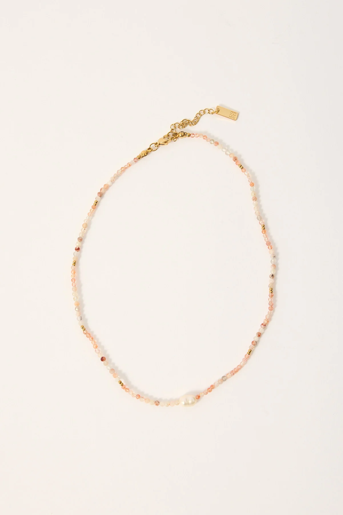 Perfect Stranger Reid Beaded Pearl Necklace Pink/Pearl
