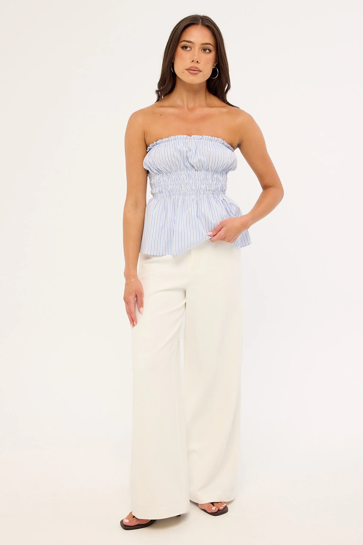 Perfect Stranger Robie High Rise Suiting Pants White