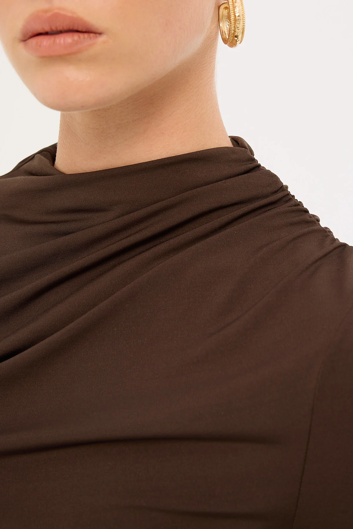 Perfect Stranger Rosewood Long Sleeve Top Chocolate - Image 4