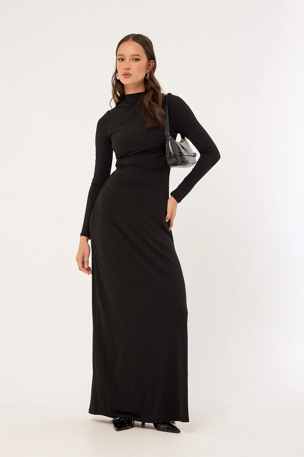 Perfect Stranger Rosie Long Sleeve Maxi Dress Black - Image 2