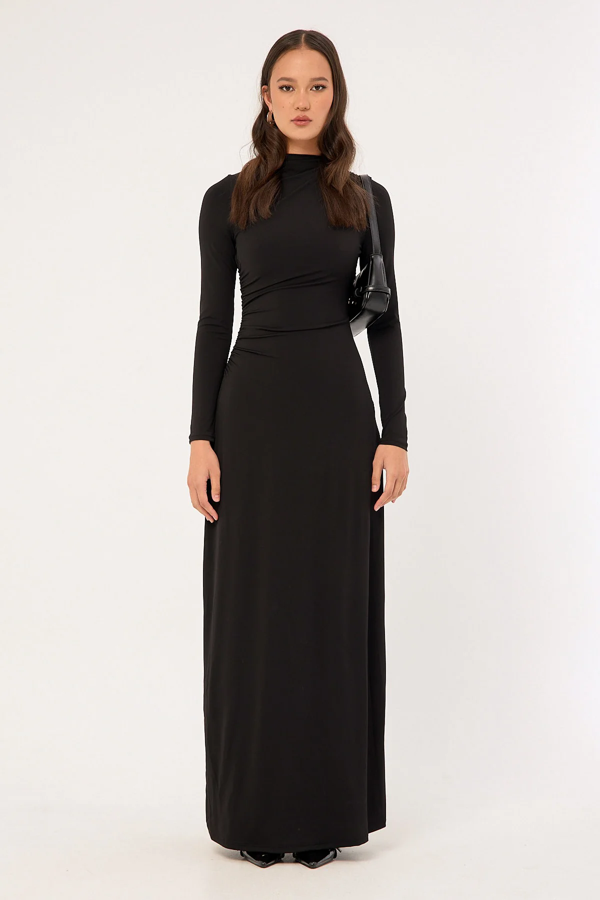 Perfect Stranger Rosie Long Sleeve Maxi Dress Black - Image 6