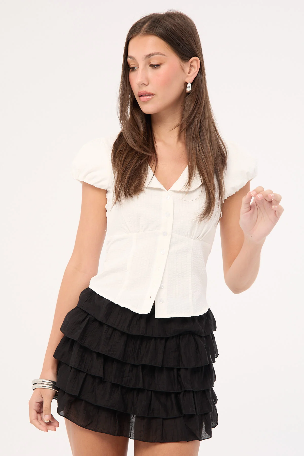 Perfect Stranger Sea Breeze Frill Skort Black - Image 2