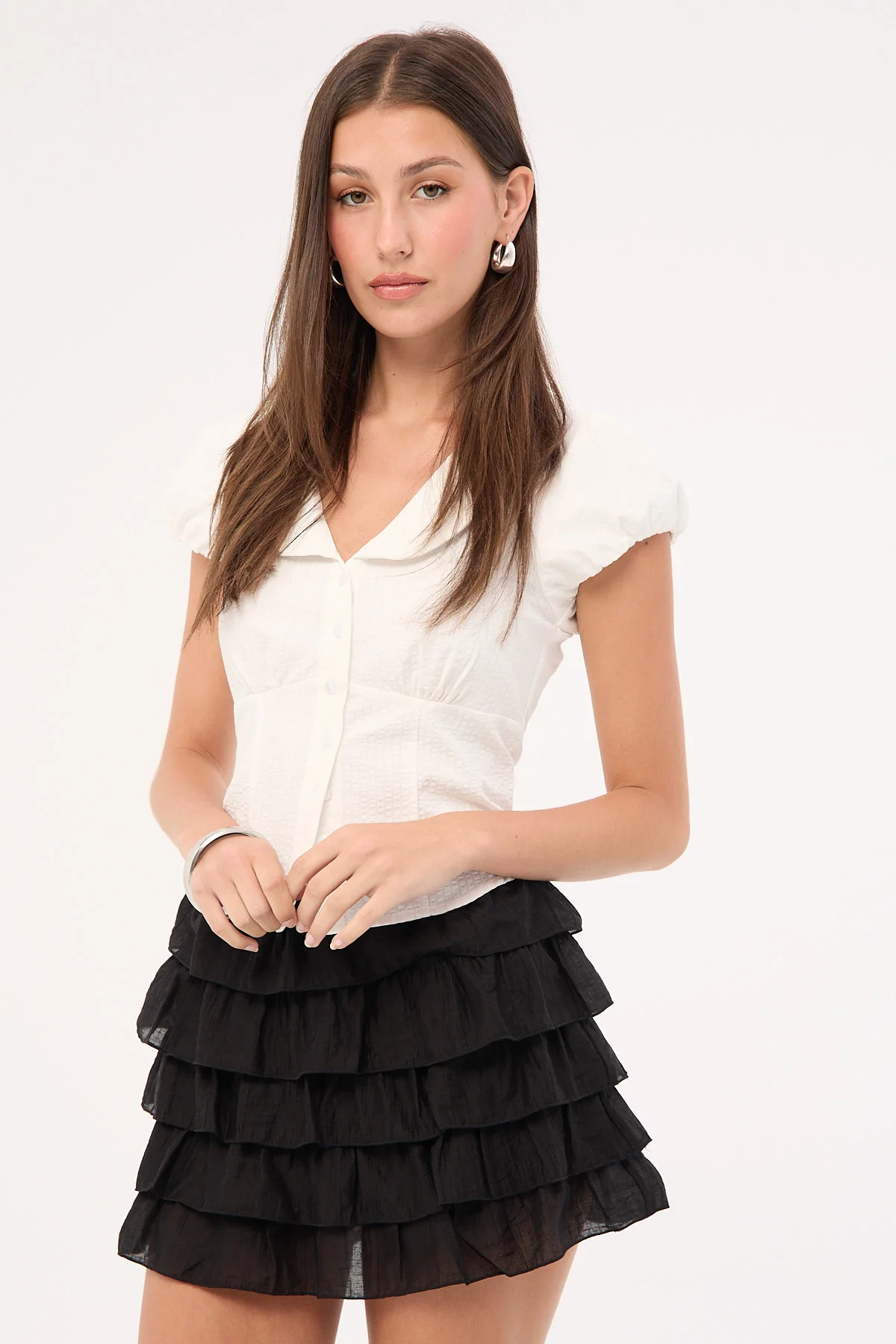Perfect Stranger Sea Breeze Frill Skort Black - Image 3
