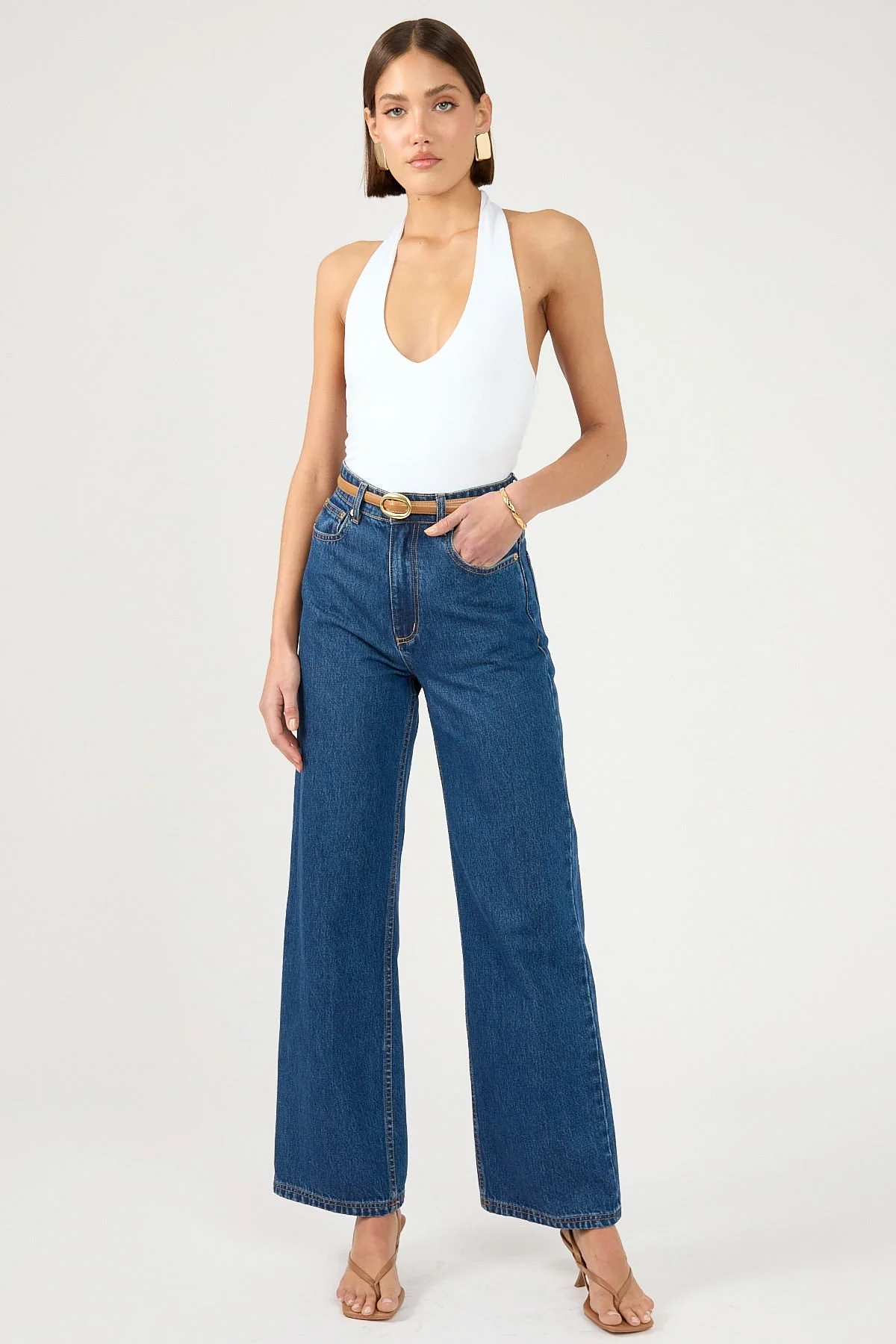 Perfect Stranger Stivie Jersey Halter Top White - Image 2