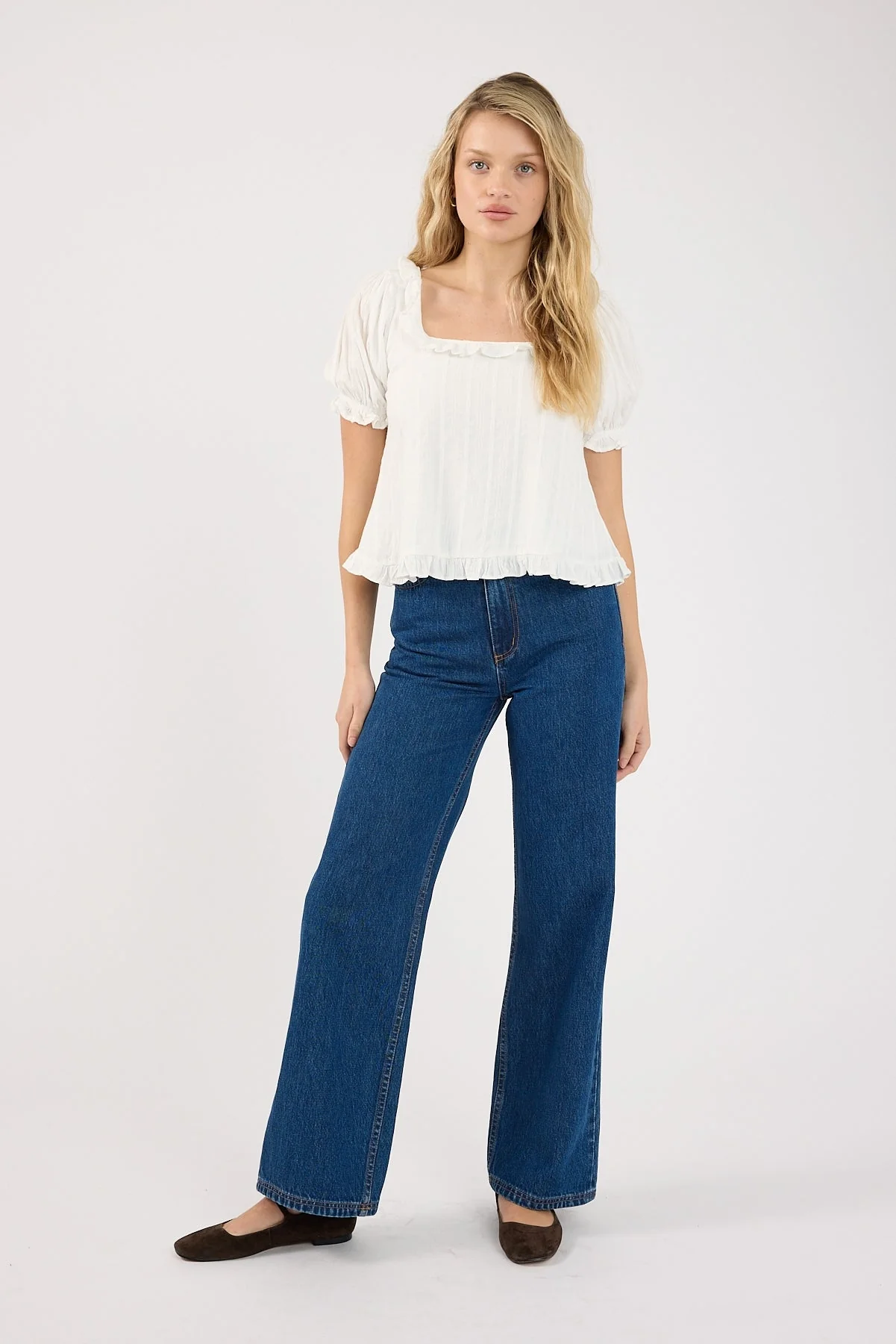 Perfect Stranger Talitha Babydoll Top White