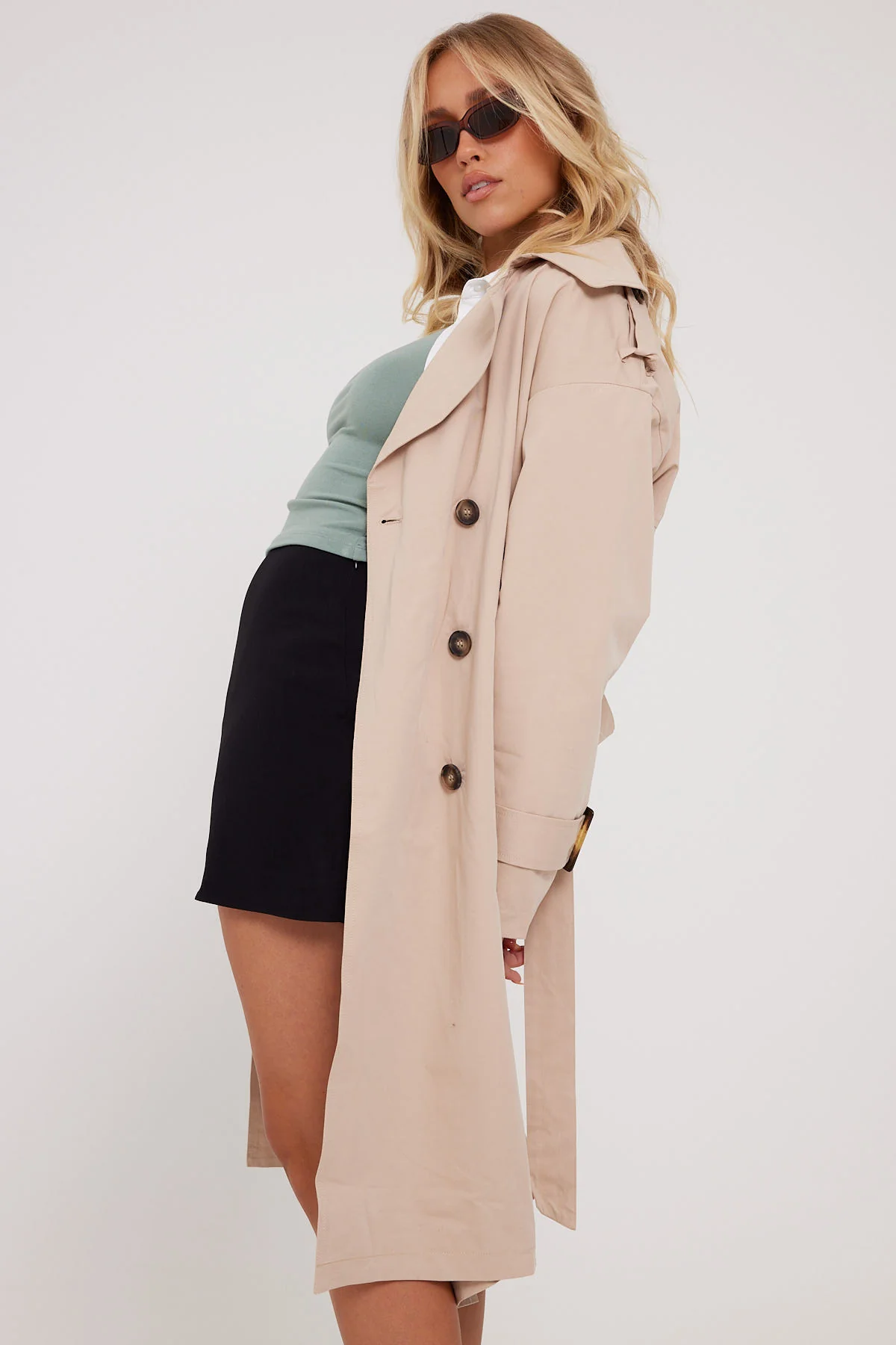Perfect Stranger Tina Trench Coat Nude - Image 4