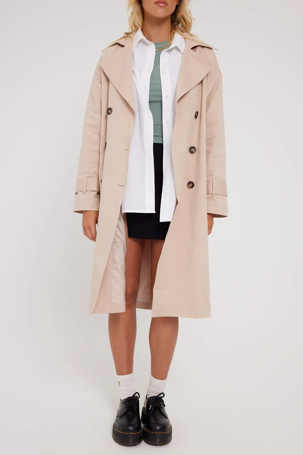 Perfect Stranger Tina Trench Coat Nude - Image 7