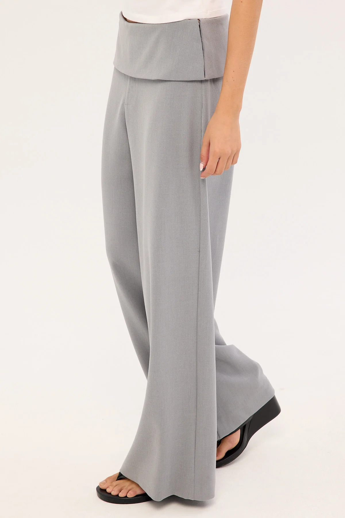 Perfect Stranger Vaila Fold Over Pant Grey - Image 3