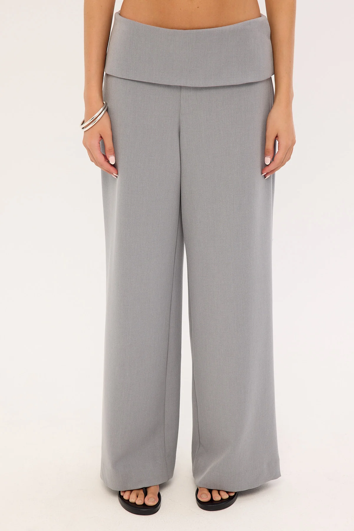 Perfect Stranger Vaila Fold Over Pant Grey - Image 7