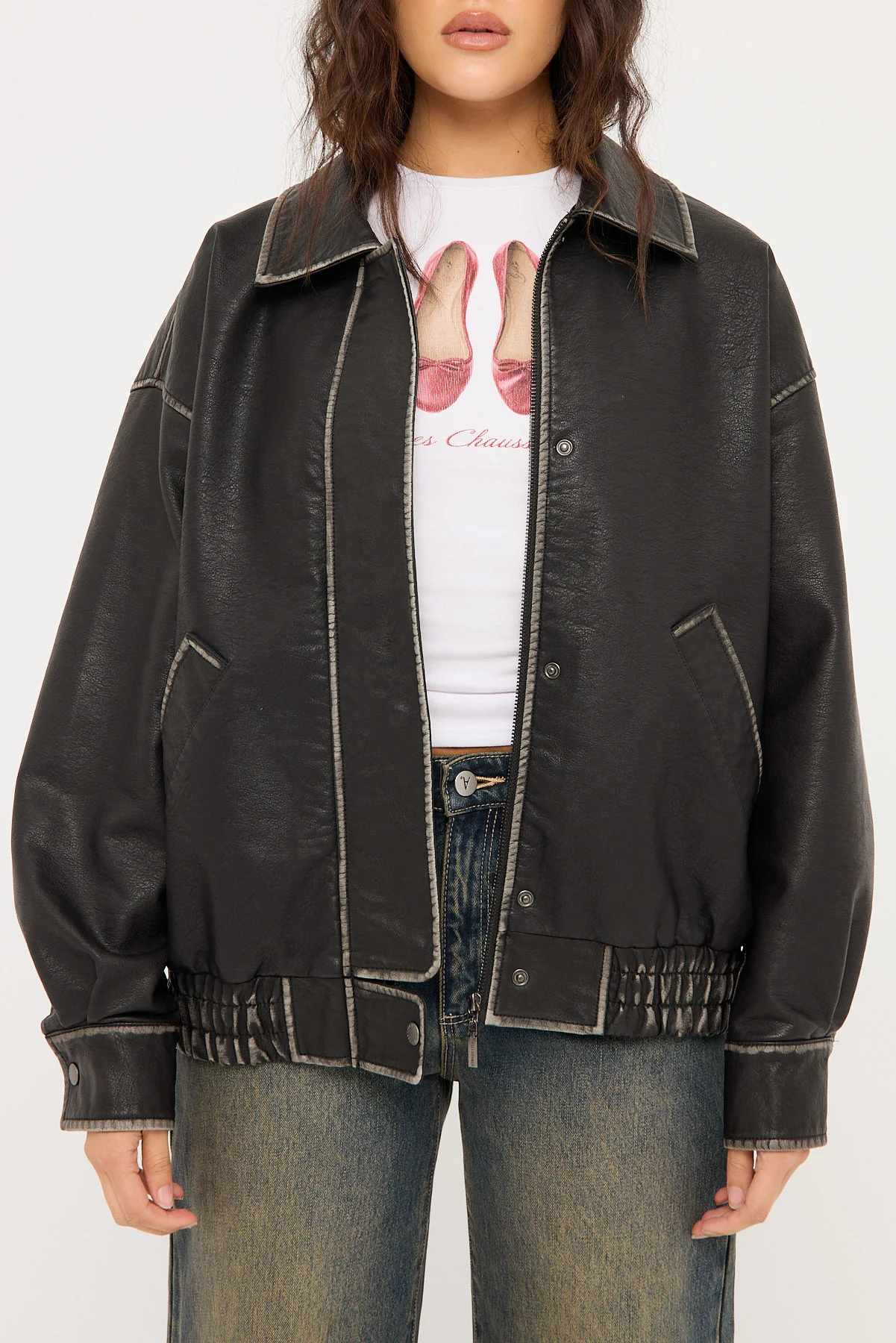 Perfect Stranger Washed Maxx Bomber Black - Image 10