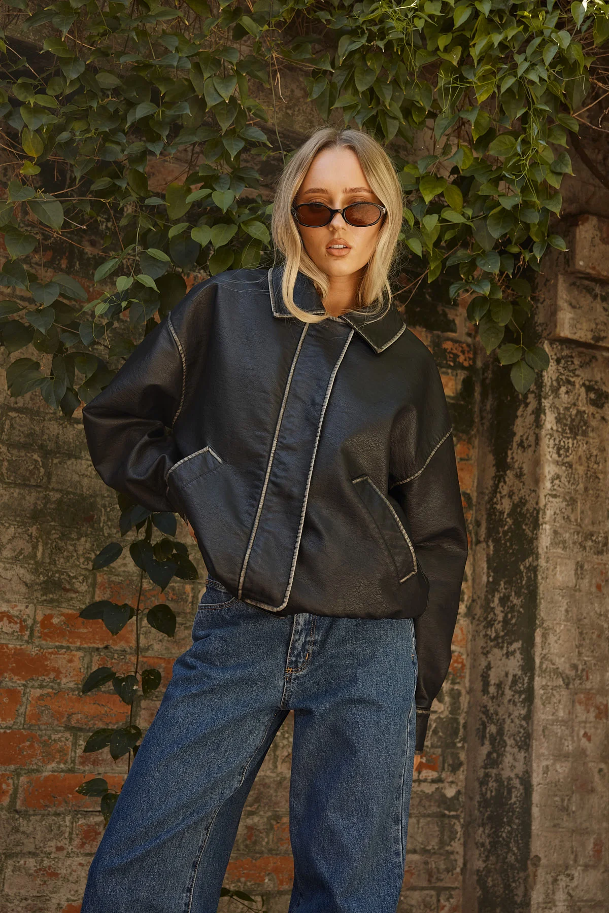Perfect Stranger Washed Maxx Bomber Black - Image 3