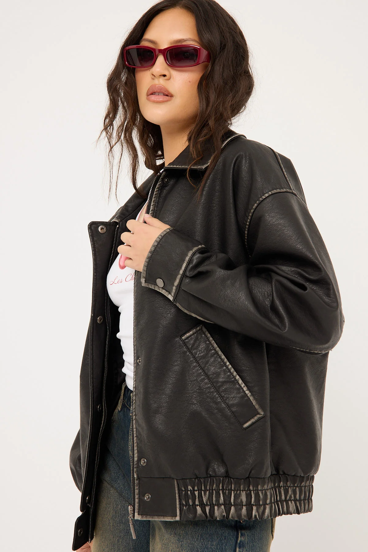 Perfect Stranger Washed Maxx Bomber Black - Image 7
