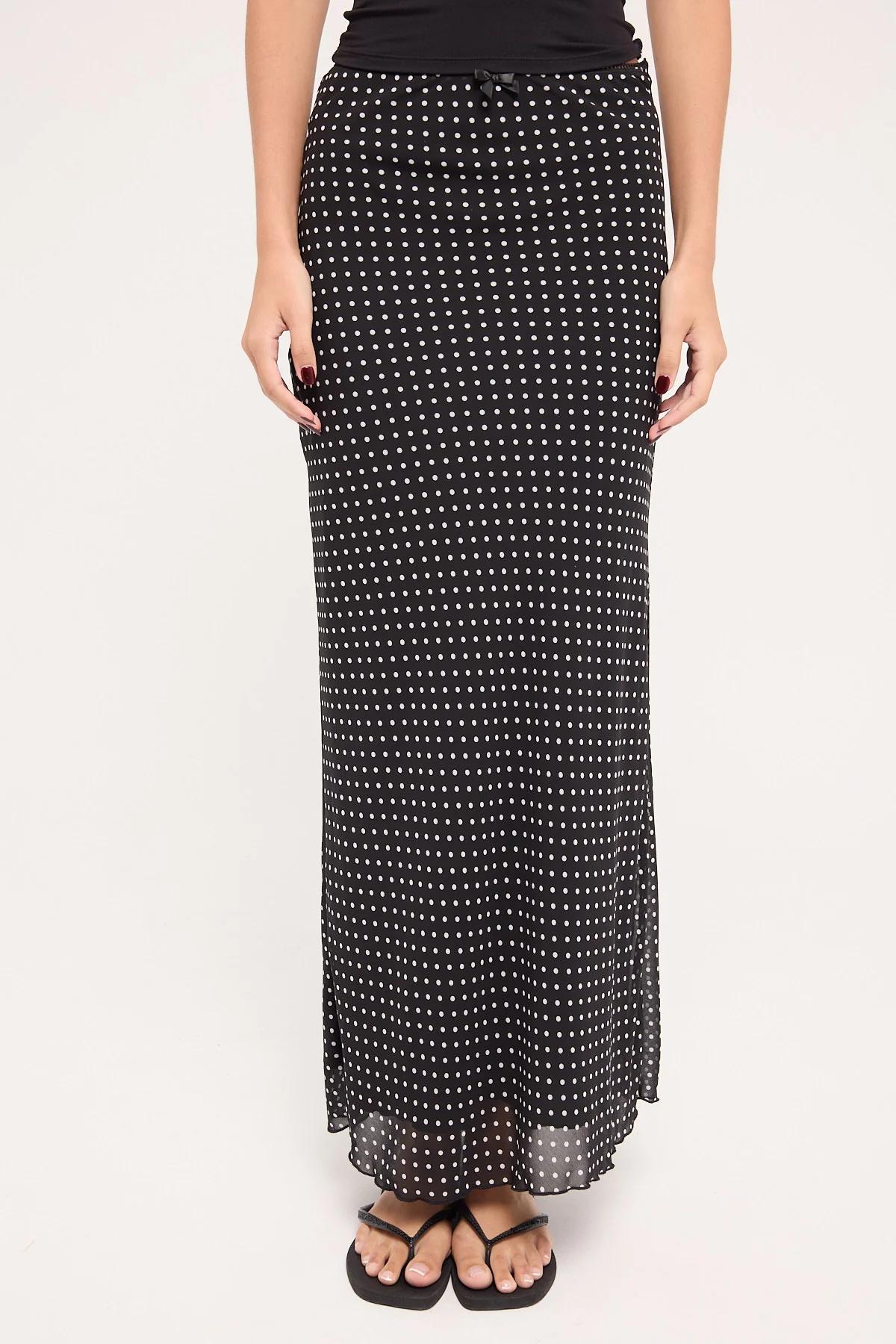 Perfect Stranger Whimsy Polka Dot Maxi Skirt Polka Dot - Image 7