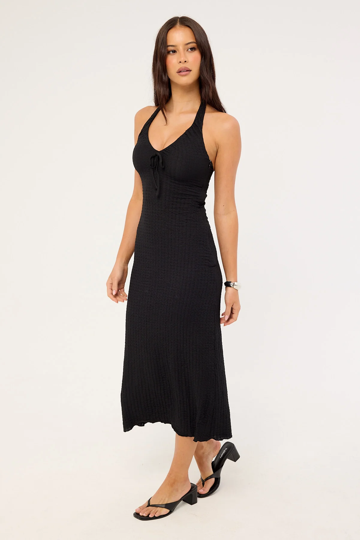 Perfect Stranger Winnie Halter Midi Dress Black - Image 5