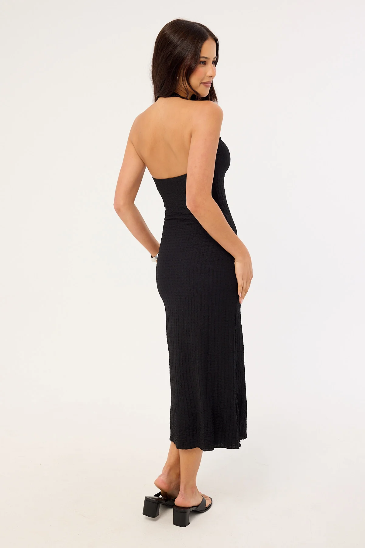 Perfect Stranger Winnie Halter Midi Dress Black - Image 6