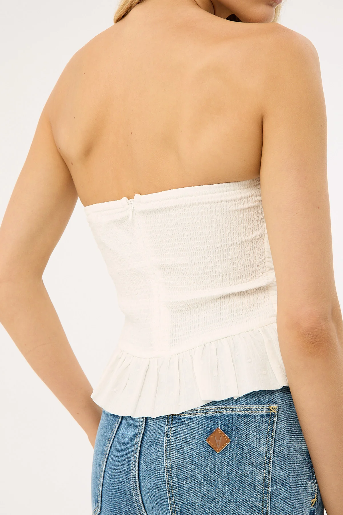 Perfect Stranger Zemi Gathered Strapless Top White - Image 7
