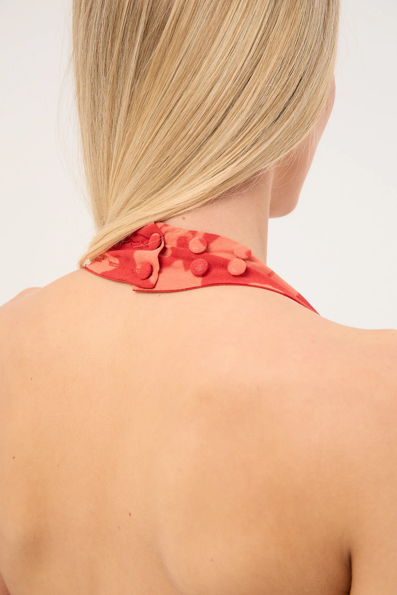 Perfect Stranger Zinna Halter Top Red Print - Image 8