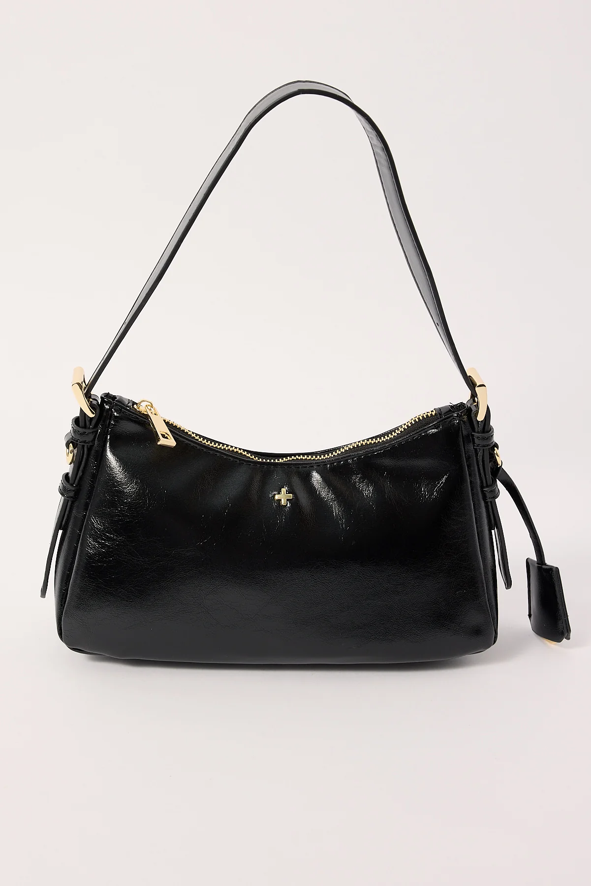 Peta + Jain Brody Shoulder Bag Black Crinkle/Gold - Image 3
