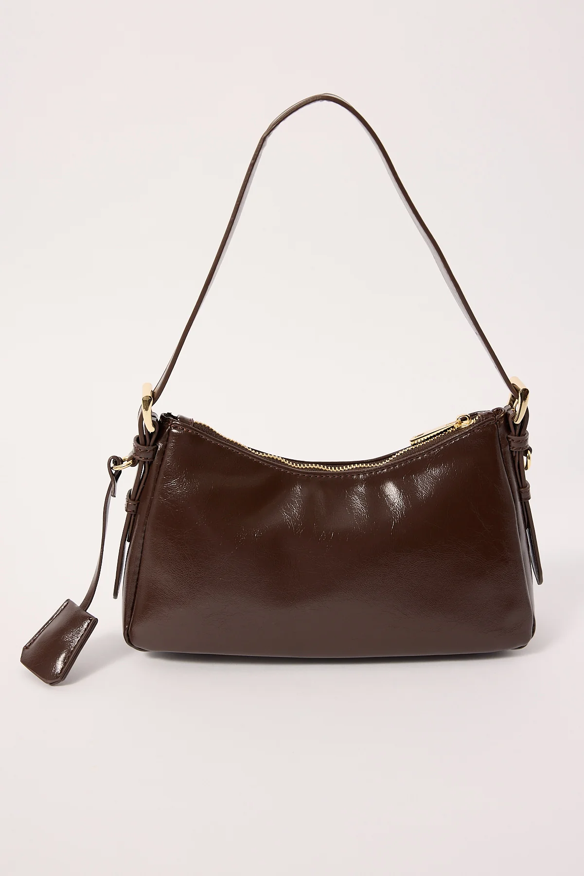 Peta + Jain Brody Shoulder Bag Choc Crinkle/Gold - Image 4