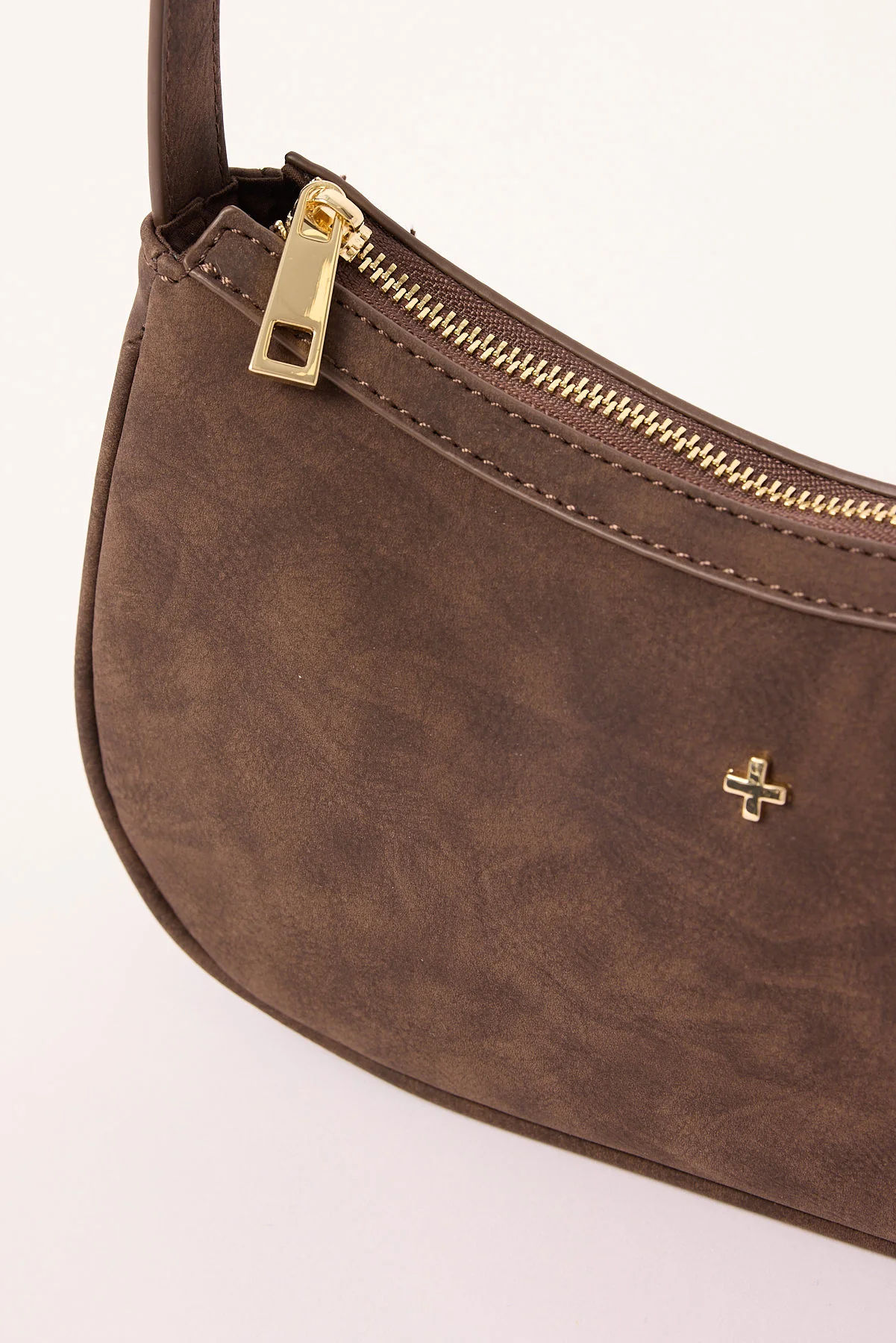 Peta + Jain Dixie Chocolate Suede PU/Gold - Image 2