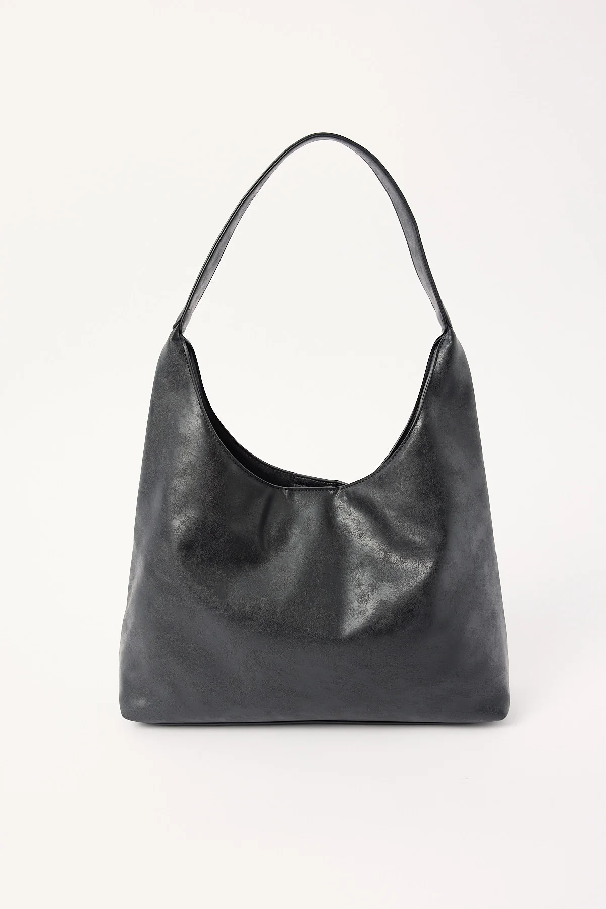 Peta + Jain Jami Tote Bag Black Distressed PU - Image 3