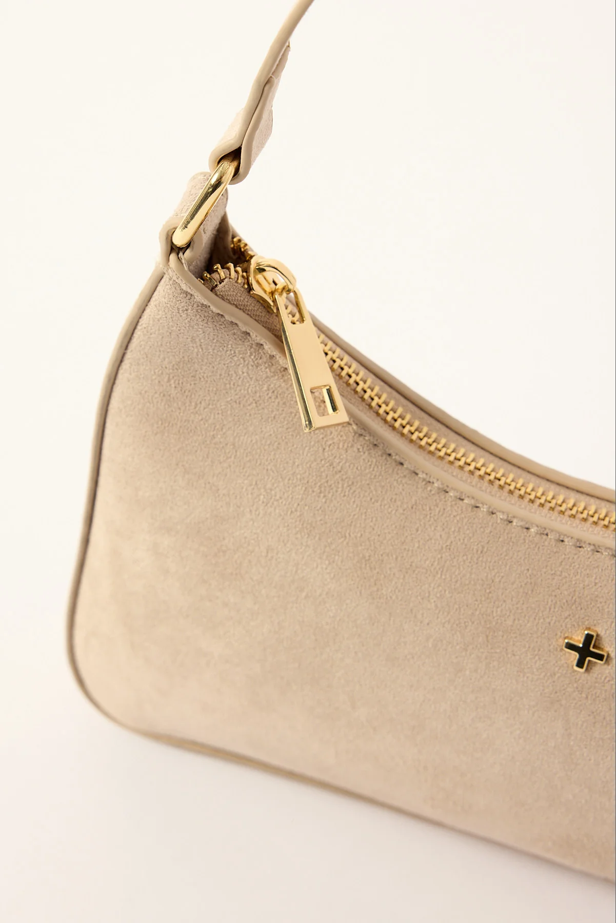 Peta + Jain Josee Almond Suede Shoulder Bag Almond Suede - Image 3